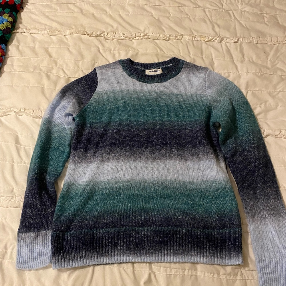 Old Navy ombré stripe crew neck sweater